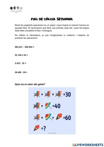Full de càlcul 26