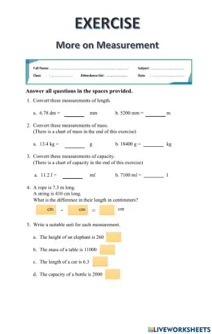 More on measurements