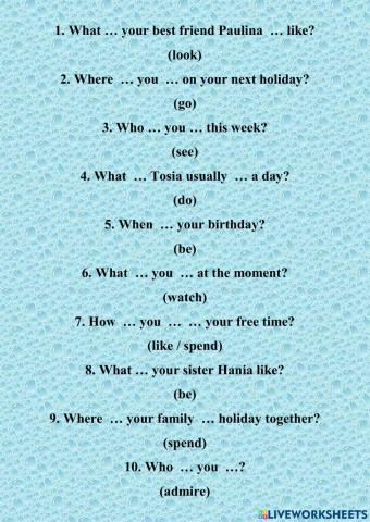 Present simple present continuous