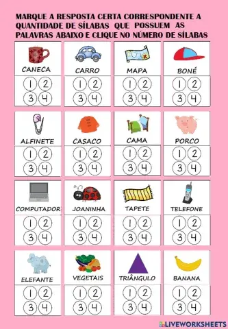 Contando as Sílabas