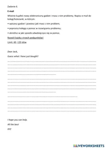 Email. Asking for help