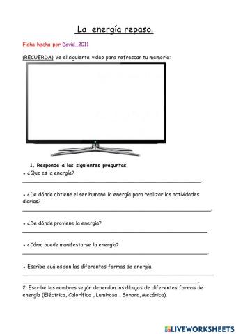 La energía repaso