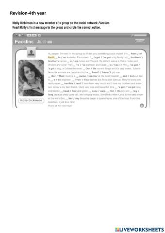 Molly's post in Faceline