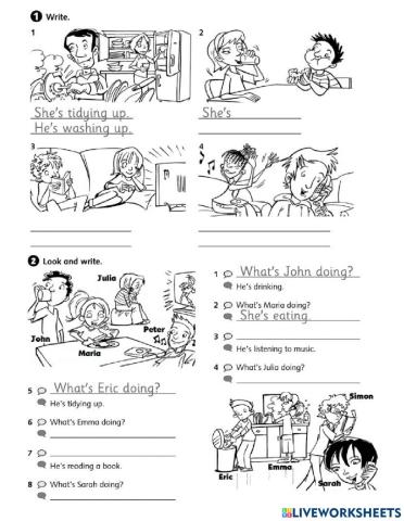 At home (verbs)
