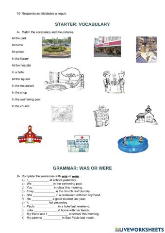 Exercises - WAS or WERE