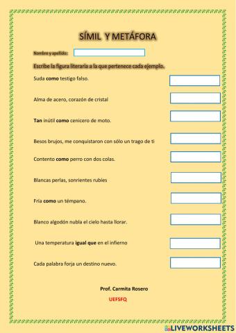Símil  y Metáfora