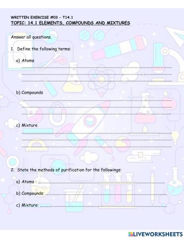 Element, compound and mixture