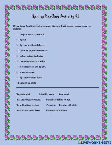 Spring Reading Activity -2