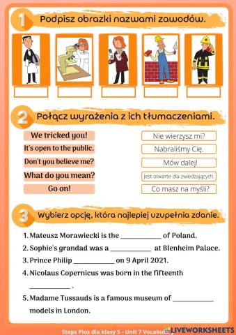 Klasa 5 - Unit 7 Vocabulary