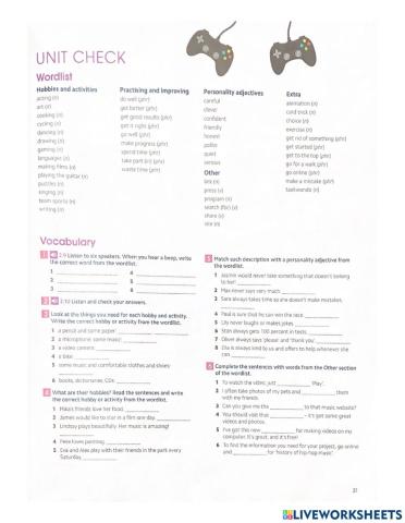 GOLD EXPERIENCE A2+ Unit 2