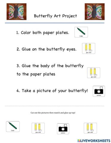 Art Worksheet for Butterfly
