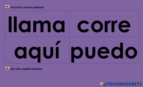 Lee las tarjetas 3: 1st grade