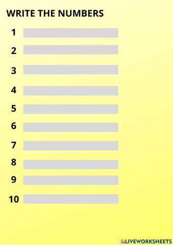 Write the numbers