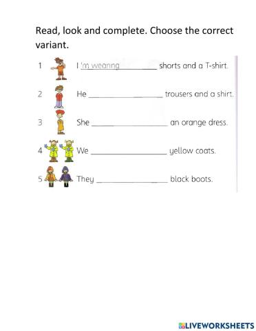 Choose the correct variant