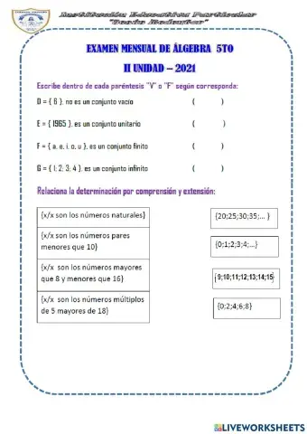 Ejercicios con conjuntos