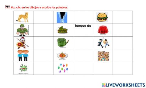 Gue-Ge: Ver dibujos y escribir palabras 