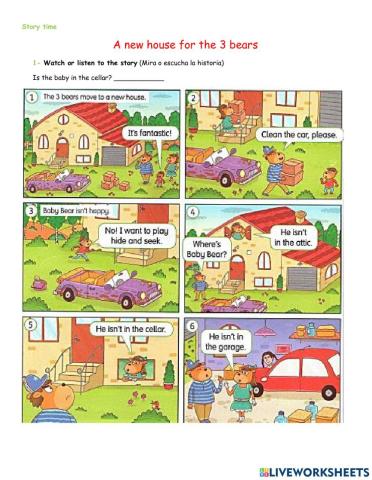 Story time a new house for 3 bears