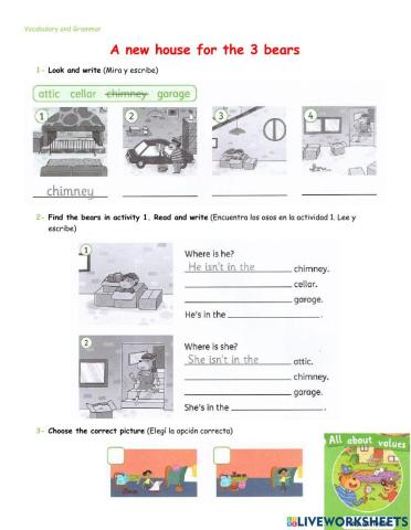 Story time: grammar and vocabulary