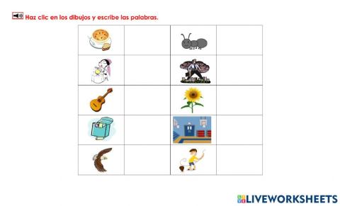 Gui-gi: Ver dibujos y escribir palabras 