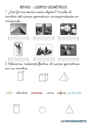 Cuerpos geométricos 1º