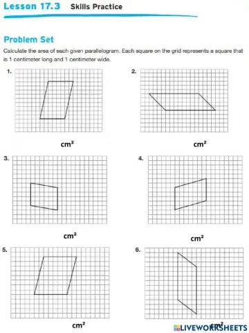 Area of Parallelograms