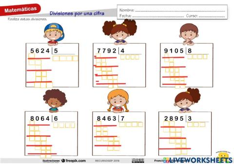 Divisiones de una cifra