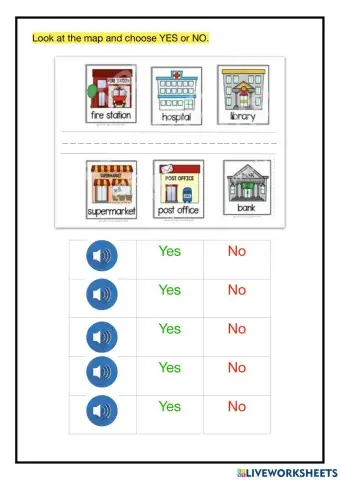 Places in the city 2 - T or F