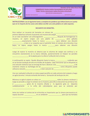 Autoevaluación (ejercicio)