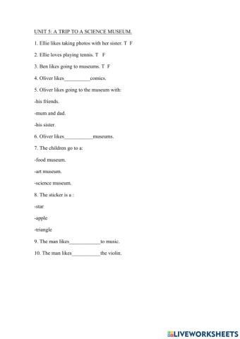 A trip to a science museum