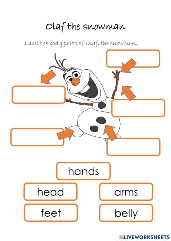 Olaf body parts