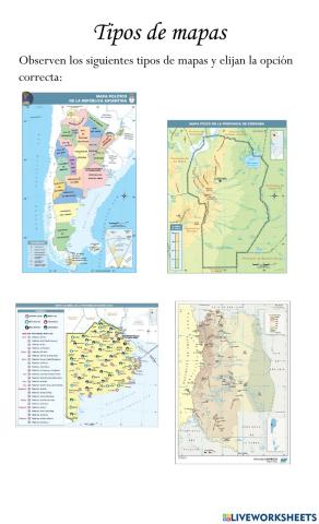 Tipos de mapas: políticos, físicos y temáticos