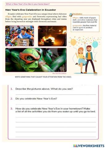 New year's eve in ecuador