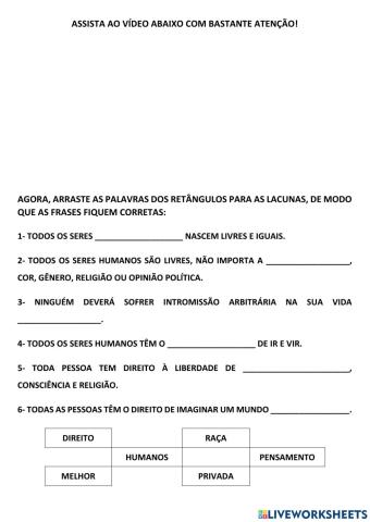 Declaração dos Direitos Humanos