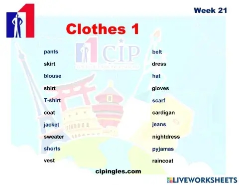 KIDS Vocabulary exam week 21