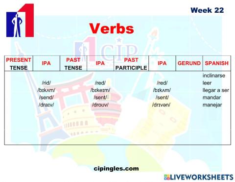 KIDS Verbs exam week 22