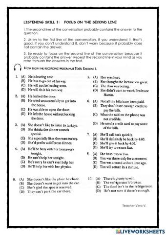 Toefl itp listening skill 1