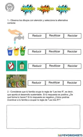 Reducir, reutilizar y reciclar