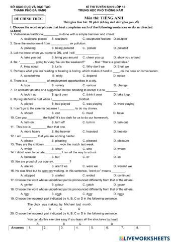 Tuyển sinh lớp 10