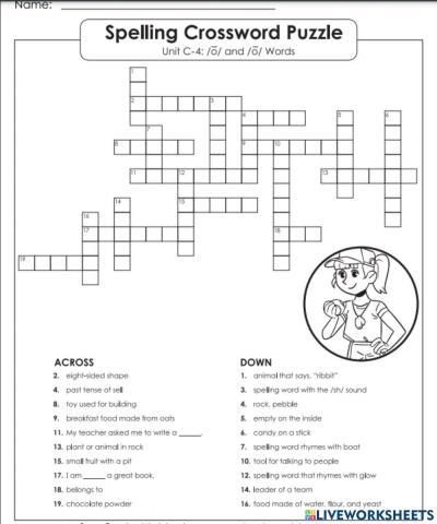 Crossword puzzle  C-4 4th grade