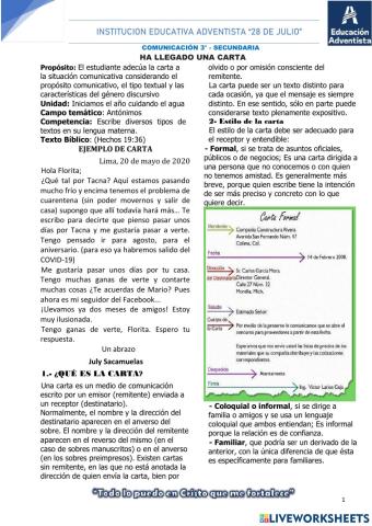 Textualizamos la carta