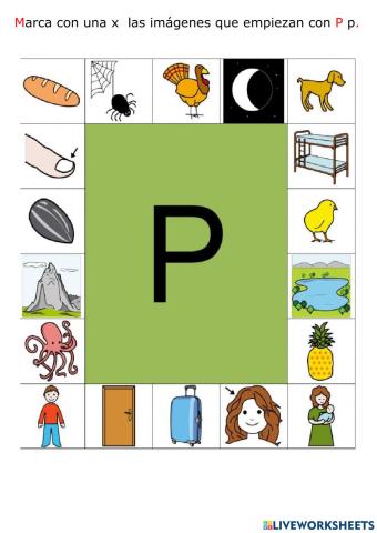 La letra P p.