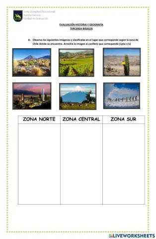 Prueba Historia y geografía. Hemisferios, océanos y continentes