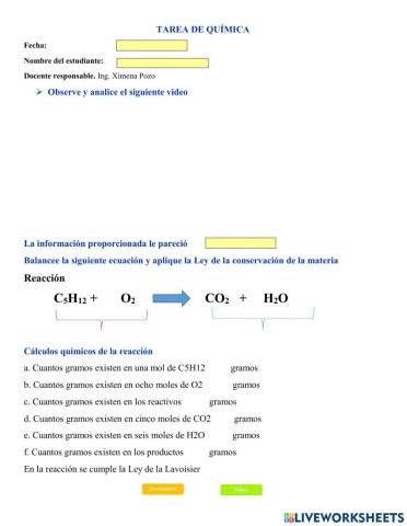 Ley de la conservación de la materia