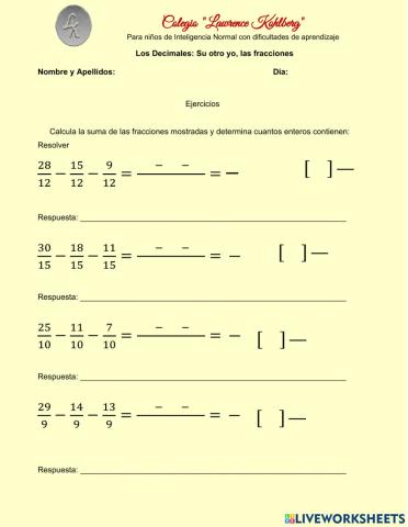 Suma de fracciones 2