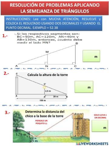 Semejanza de triangulos