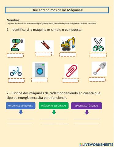 Máquinas simples y compuestas