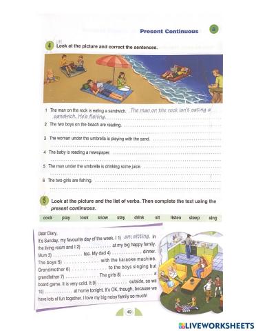 Present Continuous - exercise