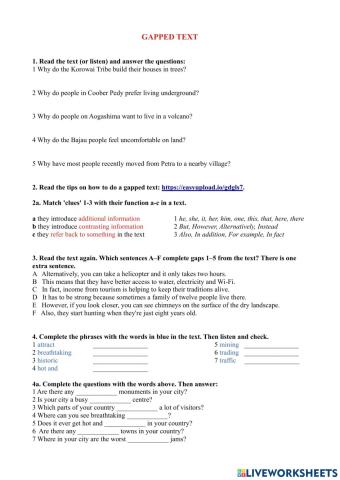 Gapped text-Non traditional houses