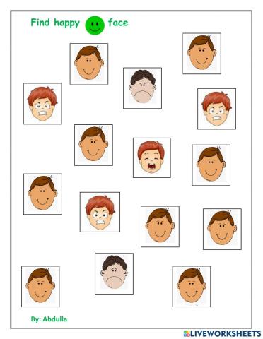 Find happy face