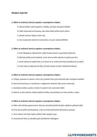 Hledání chyb XIII